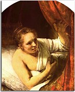 Reprodukcia Rembrandt - Woman in bed zs18046