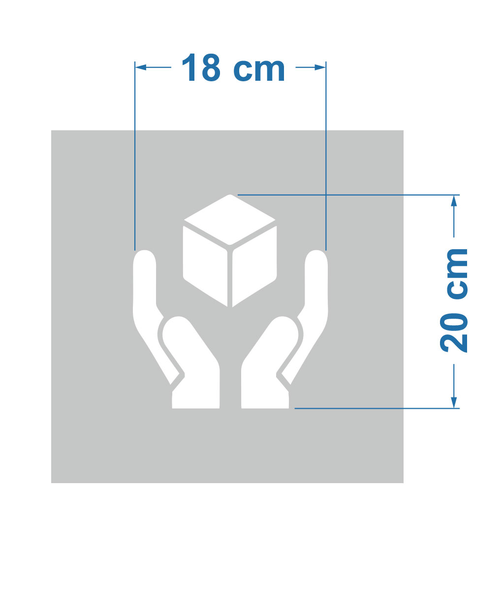 šablóna manipulačný symbol Krehké zaobchádzať opatrne