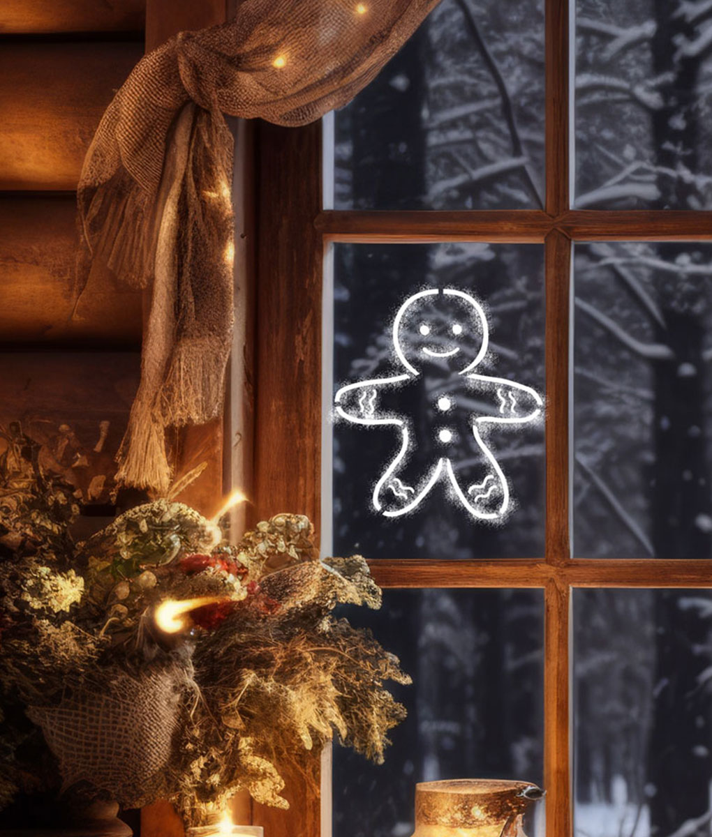 vianočná šablóna perník na maľovanie a zdobenie