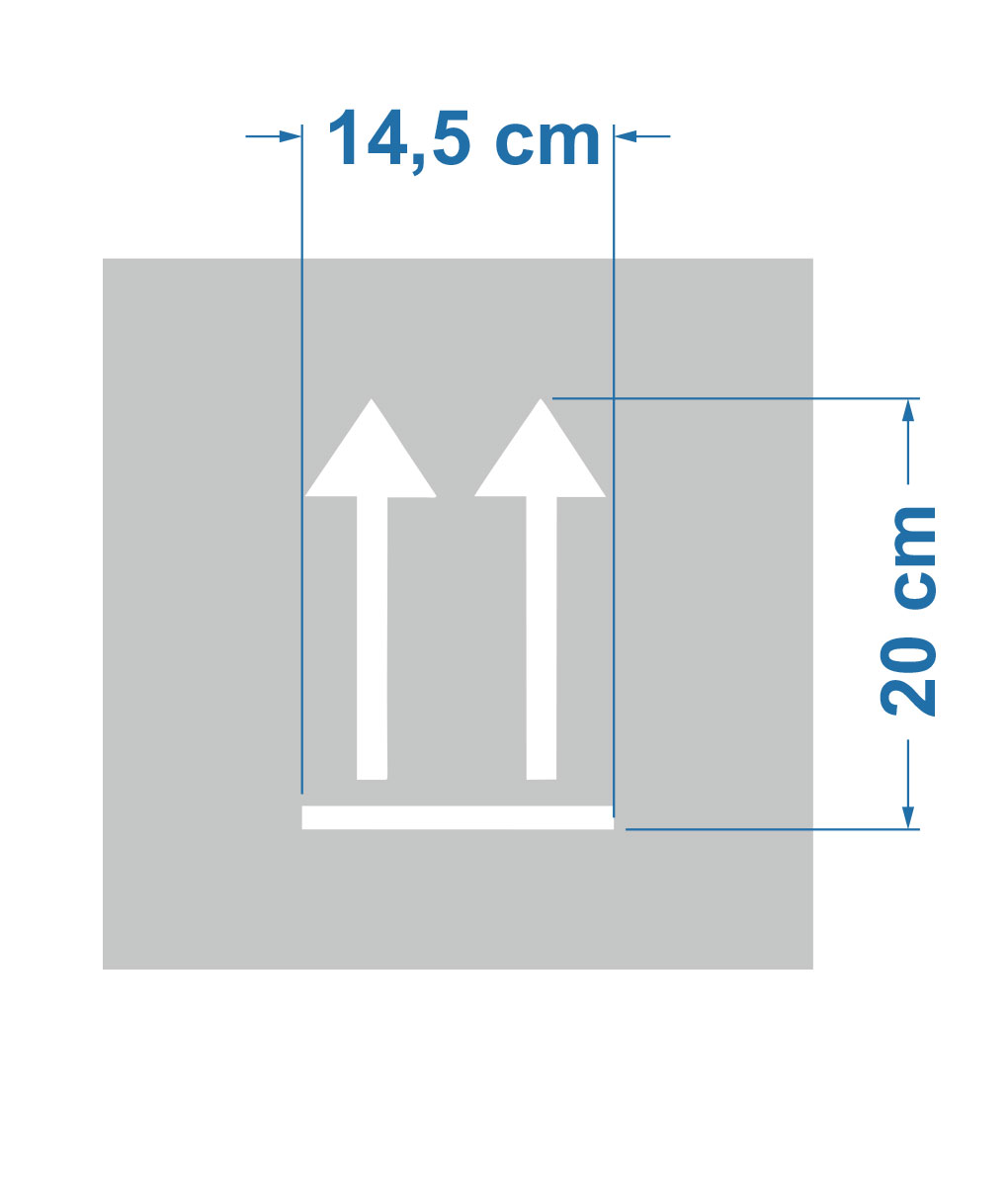 smerová šípka hore dole informačná bezpečnostná šablóna