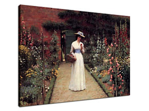 Edmund Blair Leighton obraz - Lady in a Garden zs10219