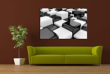 3D obraz Black White cubes zs24863