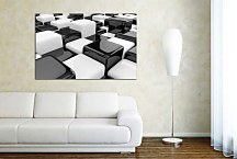 3D obraz Black White cubes zs24863