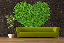 Fototapeta Zelené srdce 270 - samolepiaca na stenu