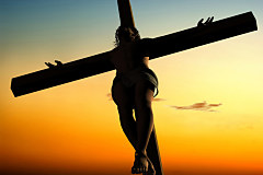 Fototapeta sakrálna - Ježiš na kríži 41 - latexová
