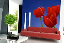 Fototapety do obývačky Červené Tulipány 18495 - vliesová