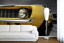 Fototapety s autami - Žlté auto 10105 - samolepiaca na stenu