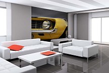 Fototapety s autami - Žlté auto 10105 - samolepiaca na stenu