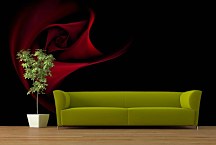 Tapeta s kvetmi - Červená ruža 106 - samolepiaca na stenu