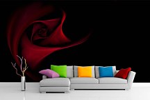 Tapeta s kvetmi - Červená ruža 106 - samolepiaca na stenu