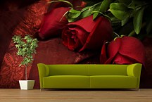 Tapety s červenými ružami 92 - samolepiaca na stenu
