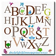 Alfabet II - obraz na płótnie CKM3044