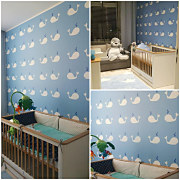 detská izba maľba na stene s veľrybou