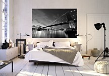 Brooklyn Bridge v noci BW - fototapeta FS0220