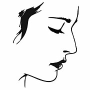 nálepka na stenu - Profil ženy _px45