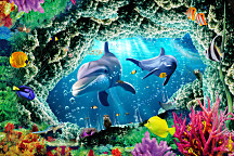 obraz delfíny