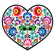 folk obrazy inspiration heart