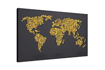 Obraz Zlatá mapa sveta na čiernom pozadí zs24778