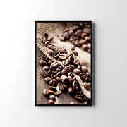 plagát kávové zrnká