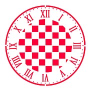 Šablóna Clock Chess FHG-035, priemer 27cm