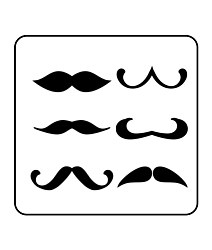 Šablóna Moustache set Craft Mini ST192