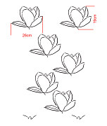 Šablóna efekt tapety Magnolia ST235