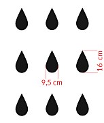 plastová šablóna water drops