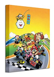 Super Mario Kart (Retro) - Obraz na płótnie WDC92451