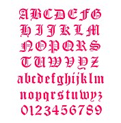 Šablóna Vintage abeceda FHG-083, 35x40cm