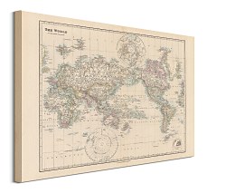 Obraz na stenu Stará mapa sveta z roku 1884, Stanfords WDC100339