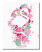 Splatter Silhouette Flamingo - obraz Art studio WDC94782