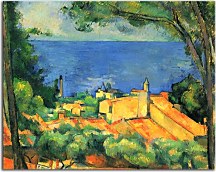 Reprodukcie Cézanne - L'Estaque with Red Roofs zs10181