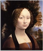 Reprodukcie Leonardo da Vinci - Ginevra Benci  zs10187