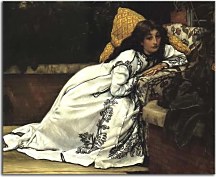 Reprodukcie James Tissot - Girl in an armchair zs10385