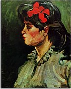 Vincent van Gogh - Portrait of a Woman with Red Ribbon Obraz zs10386