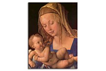 Virgin and child holding a half eaten pear Reprodukcia Albrecht Dürer zs16619