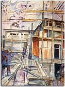Edvard Munch Reprodukcie  - Building the Winter Studio. Ekely zs16657