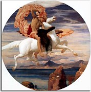 Perseus on Pegasus hastening to the rescue of Andromeda - Reprodukcia Frederic Leighton zs16725