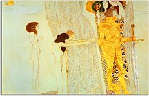 Klimt Obraz The Beethoven Frieze: The Longing for Happiness. Left wall zs16804