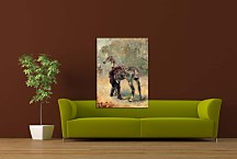 Reprodukcie od Henri de Toulouse-Lautrec  - Artilleryman Saddling His Horse zs16822