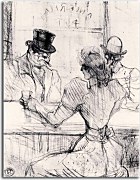 Obrazy Henri de Toulouse-Lautrec  - At the Bar Picton, Rue Scribe zs16824