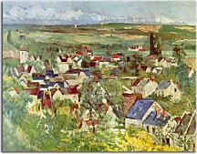 Obrazy Reprodukcie - Paul Cézanne - View of Auvers  zs17034