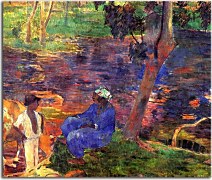 Paul Gauguin Obraz - At the pond zs17050