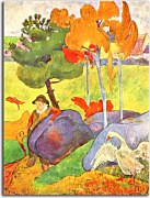 Breton Boy in a Landscape with Goose Paul Gauguin Obraz zs17067