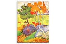 Breton Boy in a Landscape with Goose Paul Gauguin Obraz zs17067