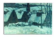 Breton village under snow Paul Gauguin Obraz zs17071
