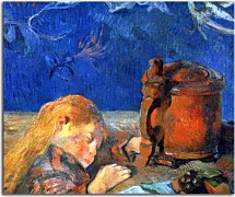 Paul Gauguin Obraz Clovis Gauguin asleep zs17087
