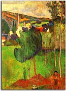 View of Pont-Aven from Lezaven Obraz Paul Gauguin zs17270