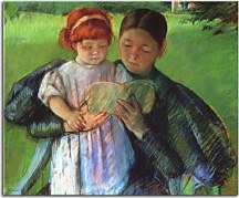 Nurse Reading to a Little Girl Obraz zs17610