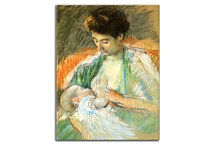 Mother Jeanne Nursing Her Baby Obraz zs17618